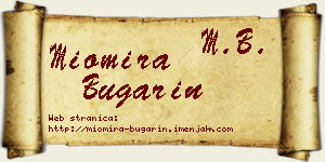 Miomira Bugarin vizit kartica